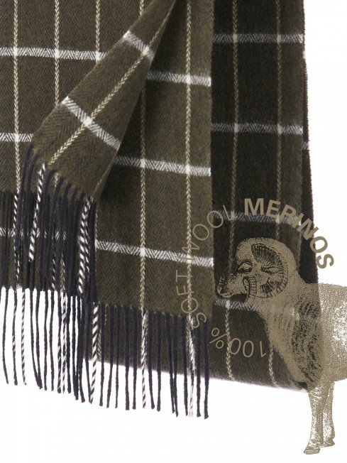 SLIGACHAN-KILT, длиный ШАРФ из мягчайшей шерсти MERINOS из пряжи средней тяжести, коллекционная линия CONFRONTATION (Собственный Взгляд) FT.W220_VN-2017-15/MUD